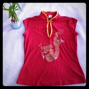 Vintage Asian inspired dragon shirt